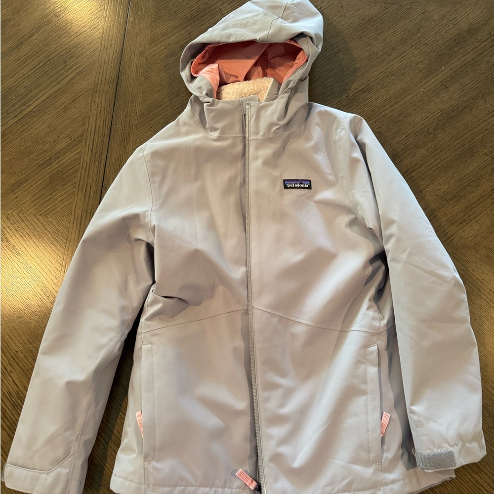 Patagonia Girls 4 in 1 Jacket - Grey with Pink Details